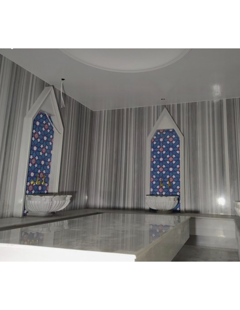 Kurna Arkası Çini Pano-73- 80x200 Selçuklu Hamam Çinisi, Lider Çini